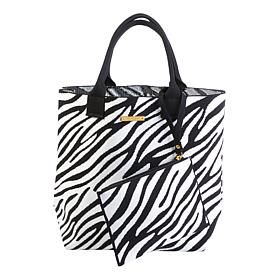 "As Is" Joy CleanBoss World Traveler Knit Chic Tote & Wristlet Set