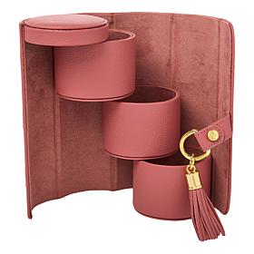 "As Is" Joy First Class Luxury Leather Hard Sided Jewelry Case