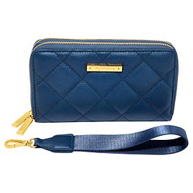 "As Is" Joy Luxe Leather Best Gift Ever Double Wallet With Wrist Strap