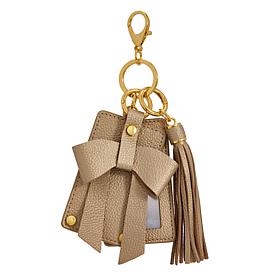 "As Is" Joy Luxe Leather Glamorous Charms 3-piece Keychain Collection