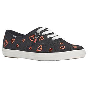 "As Is" Keds® Champion Embroidered Heart Canvas Lace-Up Sneaker