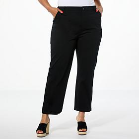 "As Is" Lacey Chabert Stretch Woven Twill Ankle Pant
