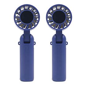 "As Is" Living Glow 2-Pack Portable Rechargeable Mini Fans