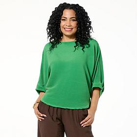 "As Is" Lloyd Boston Easy Luxury Banded Dolman Sleeve Top