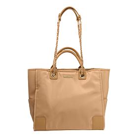 "As Is" Marcy McKenna Luxe Resort Tote Bag with Removeable Chain Li...