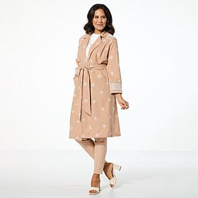 "As Is" Mark & James by Badgley Mischka Nikki Embroidered Cotton Du...