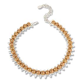 "As Is" MarlaWynne 18-13/16" Spiked Chunky Station Necklace