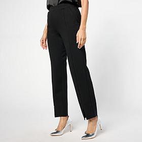 "As Is" MarlaWynne 360 Stretch Narrow Leg Pant with Front Slits