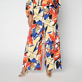 "As Is" Megan Renee Cotton Twill Wide Leg Pant