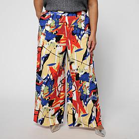 "As Is" Megan Renee Cotton Twill Wide Leg Pant