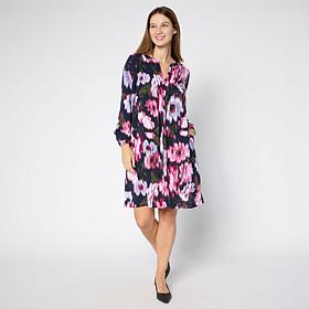 "As Is" Nina Leonard Balloon-Sleeve Dress with Pockets