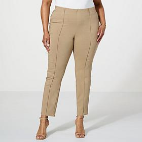 "As Is" Nina Leonard Millennium Tummy-Smoothing Ankle Pant