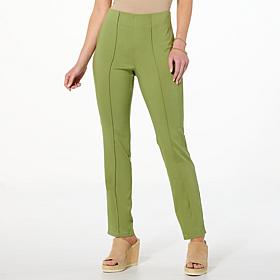 "As Is" Nina Leonard Narrow Leg Pant with Seam Detail