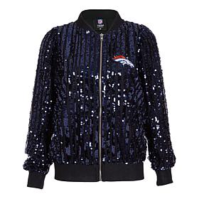 "As Is" Officially Licensed NFL Women's Sequin Jacket by Cuce - Bro...