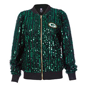 "As Is" Officially Licensed NFL Women's Sequin Jacket by Cuce - Pac...