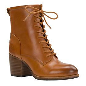 "As Is" Patricia Nash Sicily Leather Lace-Up Ankle Boot