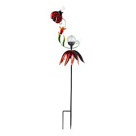 "As Is" Plow & Hearth 48" Lit Solar Wind Spinner with Crackle Ball