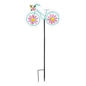 "As Is" Plow and Hearth Metal Bicycle Wind Spinner Garden Stake