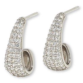 "As Is" Radiance by Absolute™ J-Hoop Stud Twist-Design Earrings
