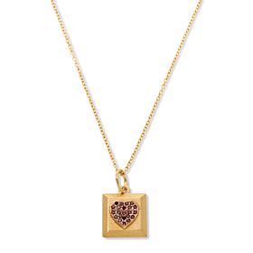 "As Is" Rarities Gold-Plated Pavé Diamond Talisman Pendant with Chain