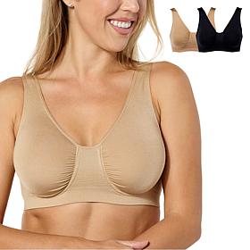 "As Is" Rhonda Shear 2-pack Ahh Seamless Underwire Bra
