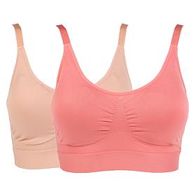 "As Is" Rhonda Shear 2-pack Lace Back Ahh Bra
