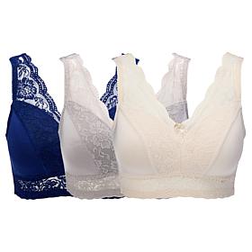 "As Is" Rhonda Shear 3-pack Classic Pin-Up Bra