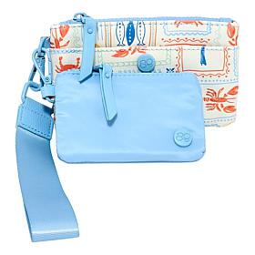 "As Is" Samantha Brown 2-Pouch Wristlet Set