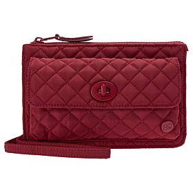"As Is" Samantha Brown To-Go RFID Quilted Crossbody Wallet