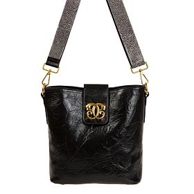 "As Is" Sharif Legacy Bedazzled Guitar Strap Leather Crossbody Bag