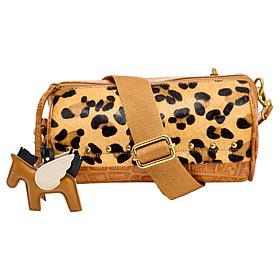 "As Is" Sharif Legacy Haircalf & Croco-Embossed Leather Barrel Cros...