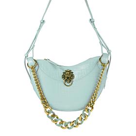 "As Is" Sharif Legacy Hologram Croc Leather Crossbody Bag