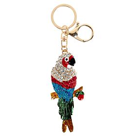 "As Is" Sharif Legacy Mini Bedazzled Leather Bag Charm