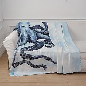 "As Is" South Street Loft Oversized Octopus Printed Plush Throw