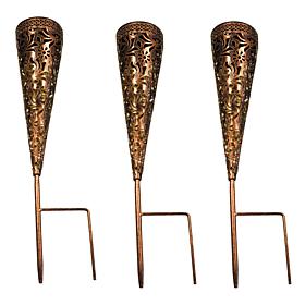 "As Is" Tower Hill by Christie Brinkley Solar Light 3-pack