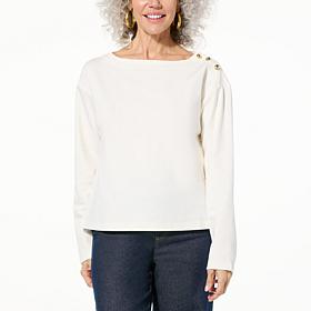 "As Is" TWRHLL by Christie Brinkley Long Sleeve Knit Top