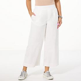 "As Is" TWRHLL by Christie Brinkley Pull-On Wide-Leg Crop Pant