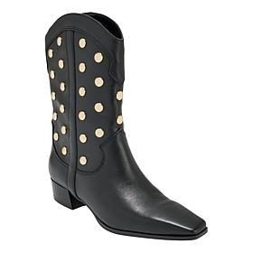 "As Is" Vince Camuto Prilie Leather Studded Western Boot