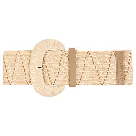 "As Is" Vince Camuto Stretch Straw Wrapped Buckle Belt