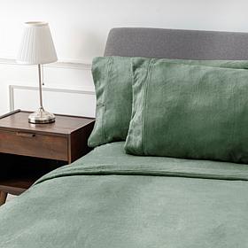 "As Is" Warm & Cozy 4-Piece Glitter Hem Sheet Set