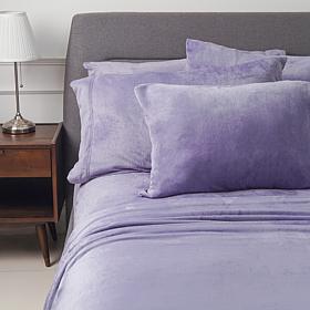"As Is" Warm & Cozy 6-piece Plush Sheet Set with Extra Pillowcases