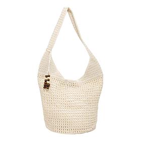 "As Is" Wildflower Performance Crochet Bucket Boho Hobo Handbag