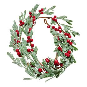 "As Is" Winter Lane 6' Indoor Garland with Foliage and Berries