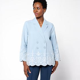 "As Is" Wynne
Collection Embroidered Scallop FlatterFIT Jacket