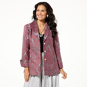 "As Is" WynneCollection Chenille Jacquard Blazer Jacket