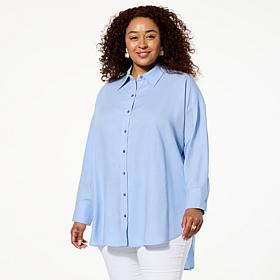 "As Is" WynneCollection Linen Blend Summer Shirt