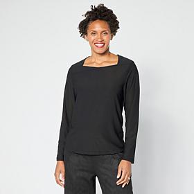 "As Is" WynneCollection Luxe Crepe Soft Suiting Top with Butterfly ...