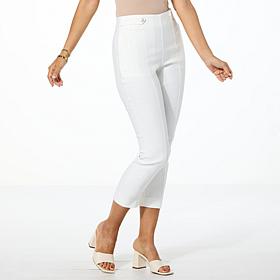 "As Is" WynneCollection Polished FlatterFIT Slim Leg Cropped Pant