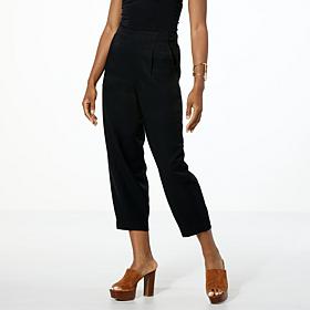 "As Is" WynneCollection Sedona Lantern Seam Straight Leg Cropped Pant