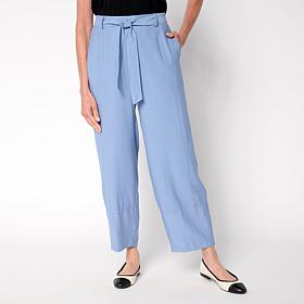 "As Is" WynneCollection Sedona Lantern Seam Straight Leg Ankle Pant
